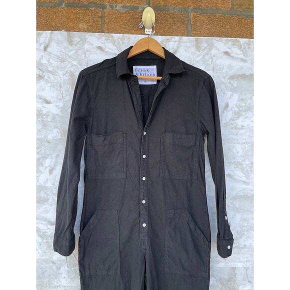 Frank & Eileen Women’s Northern Ireland Flax Cotton Jumpsuit  Black XS - Picture 5 of 12